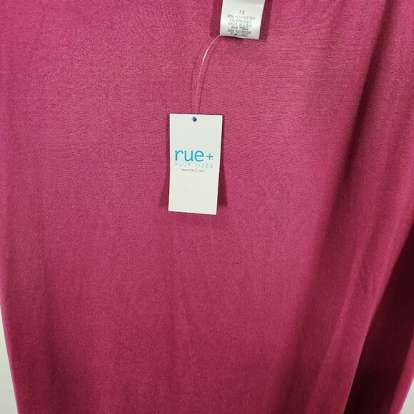 Rue21 Plus Magenta Asymmetrical‎ Scoop Neck Midi Dress - Size 3X - Picture 7 of 7